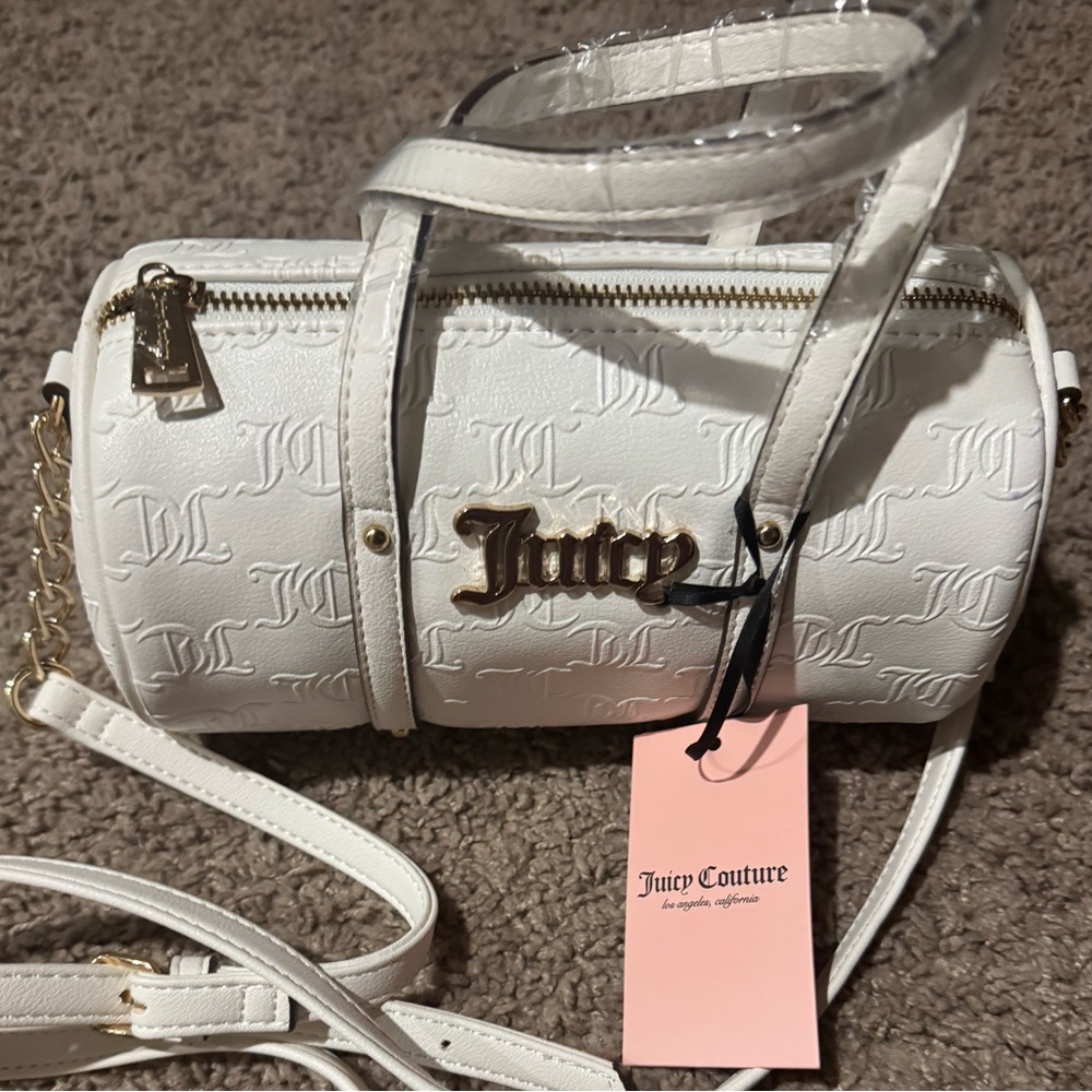 Juicy Couture Embossed White Crossbody Bag